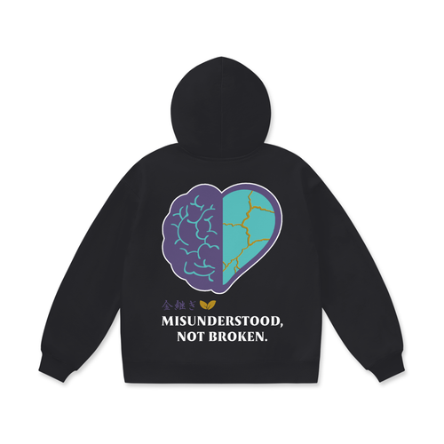 Kinsu Mental Health Charity Hoodie - Oversize Heavyweight Fleece